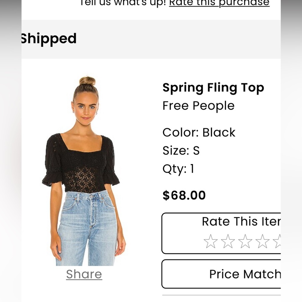 Black Free People Top